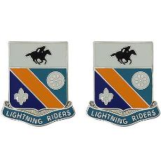 Special Troops Battalion, 35th Infantry Division Unit Crest (Lightning Riders)